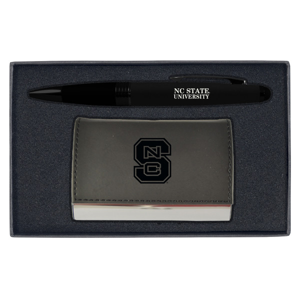 Cardholder/Bullet Pen Gift Set - Bl